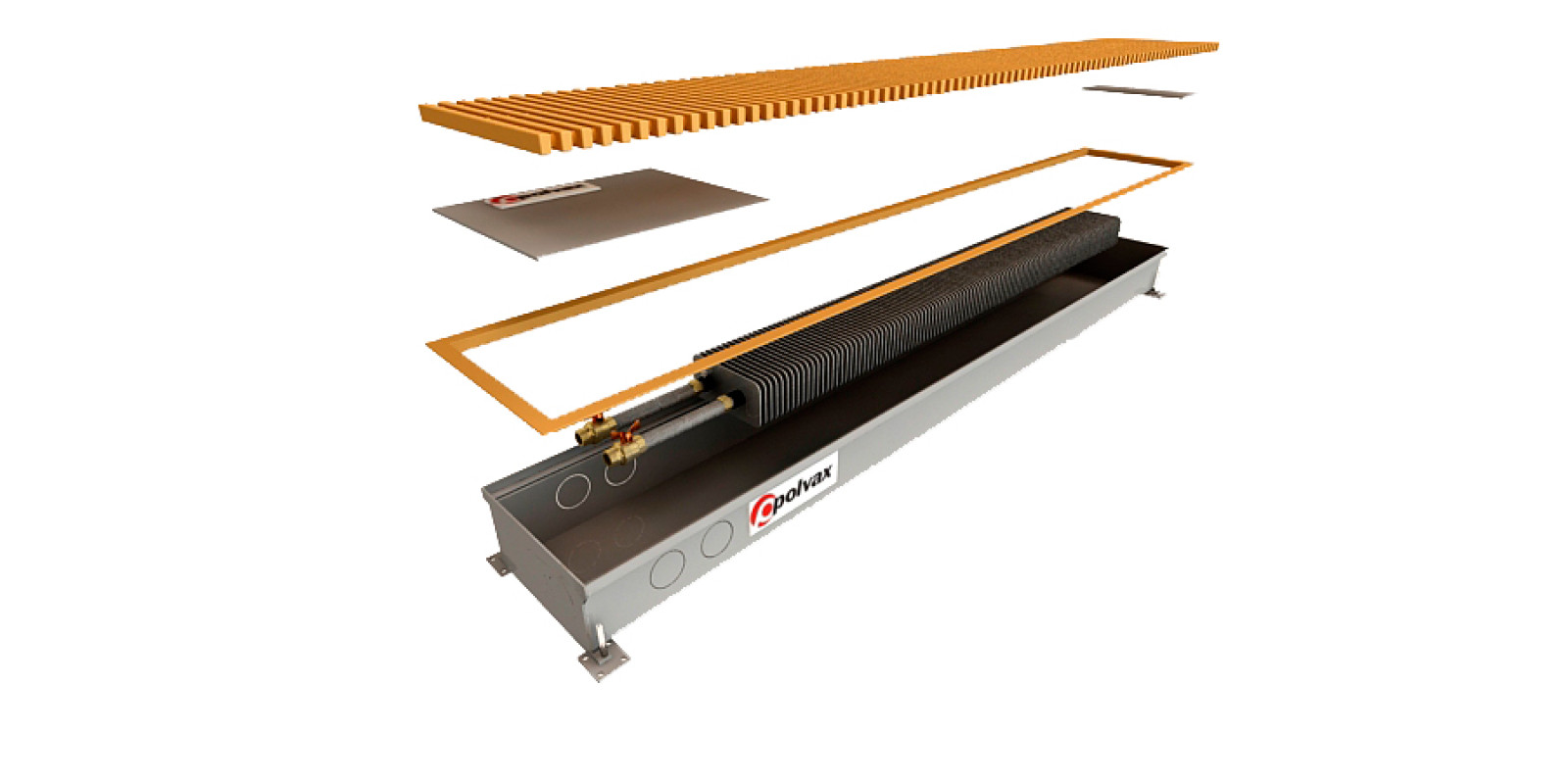 Polvax KE | Внутрішньопідлоговий конвектор (природна конвекція)