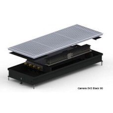 Внутрішньопідлоговий конвектор Carrera SV2 Inox/Black 90/120 (примусова конвекція)