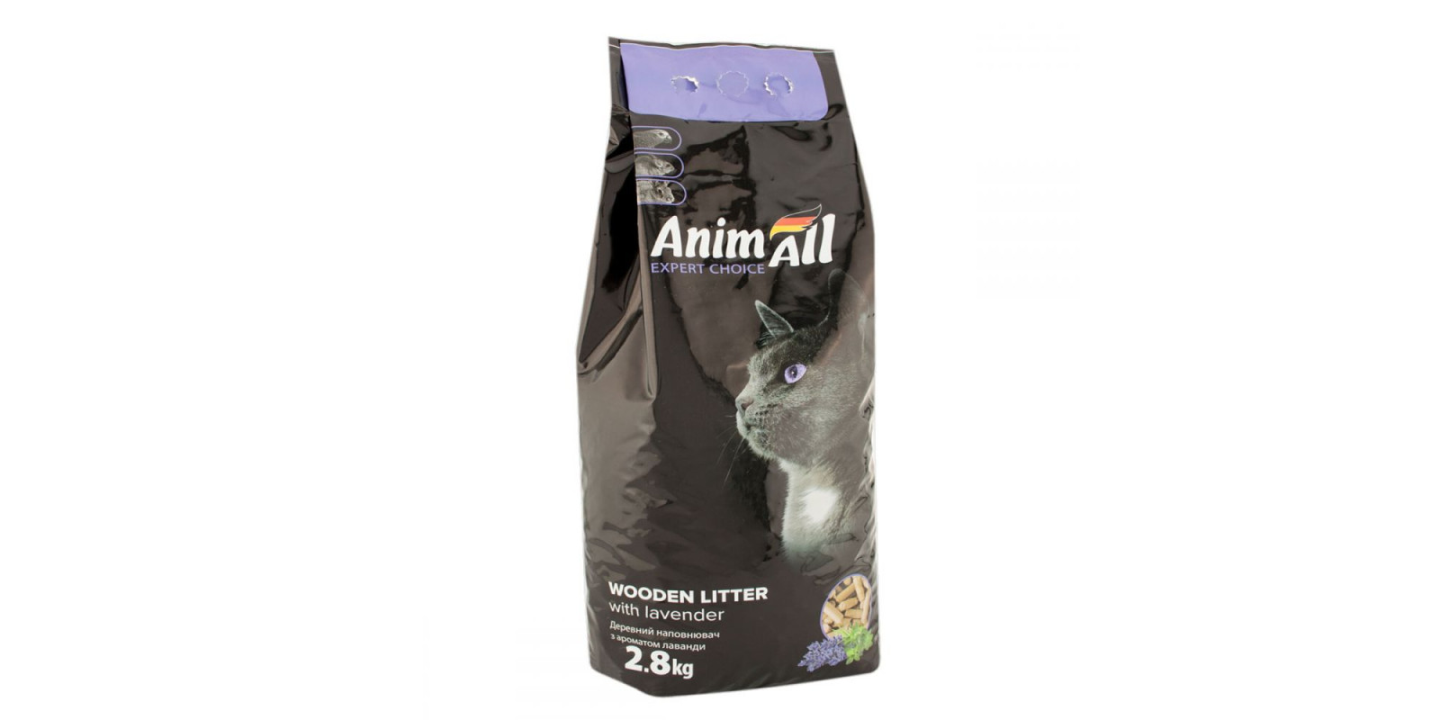 Animall Expert Choice with lavender Древесный впитывающий наполнитель с ароматом лаванды