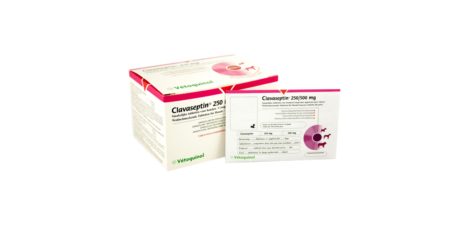 Vetoquinol Clavaseptin (Клавасептин) Таблетки для лікування котів та собак при захворюваннях шкіри