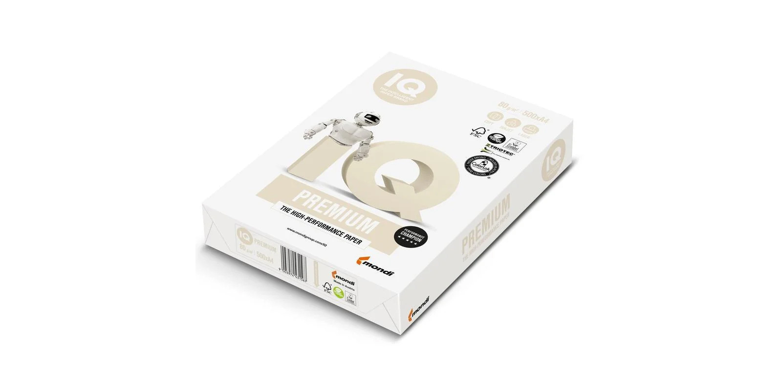 Бумага для офиса IQ Premium класc A 500 листов 80 г/м2 A4.80.IQ.Premium. класс A