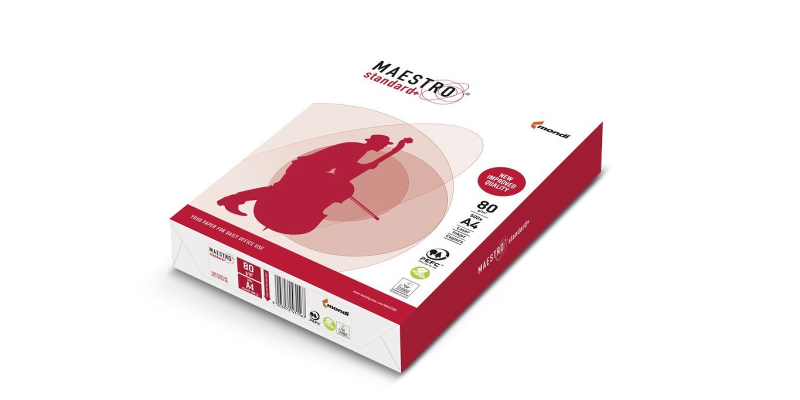 Бумага офисная MAESTRO STANDART А4 80 г/м2 500 листов класс B A4.80.Maestro.Standart.plus