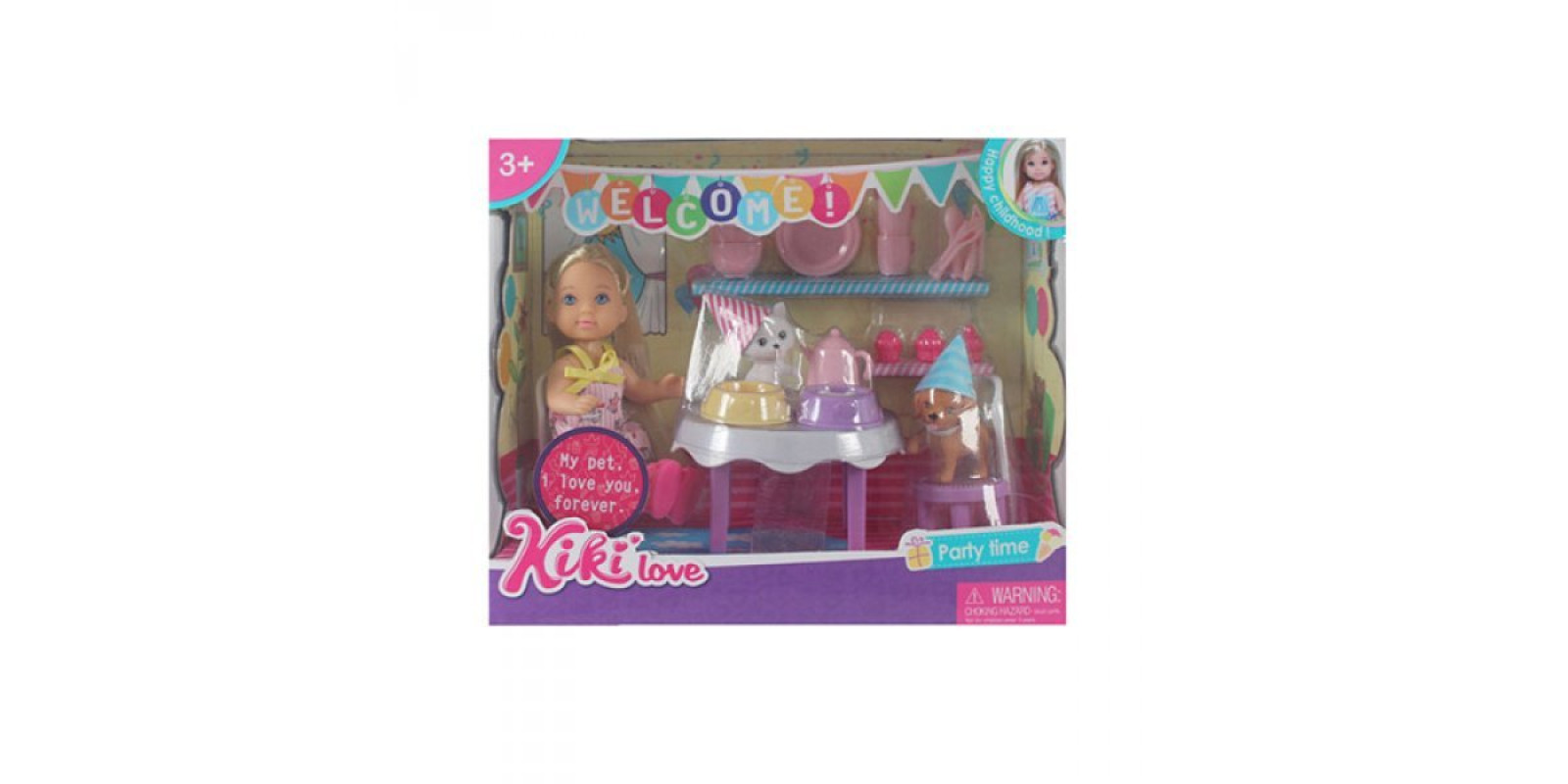 Игровой набор мини кукла с питомцем Игровой набор мини кукла с питомцем