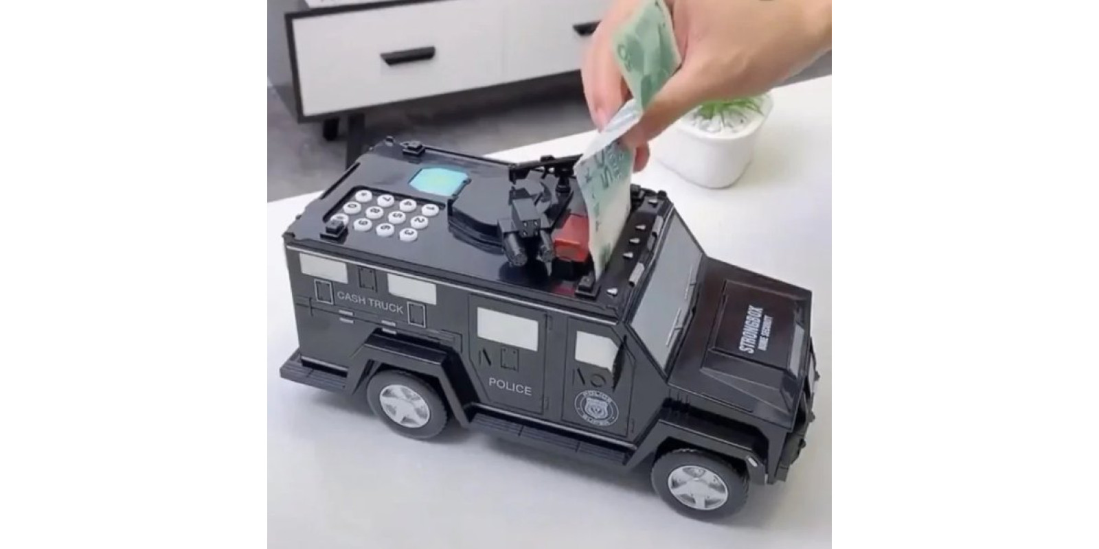Інкасаторська машинка сейф скарбничка 3в1