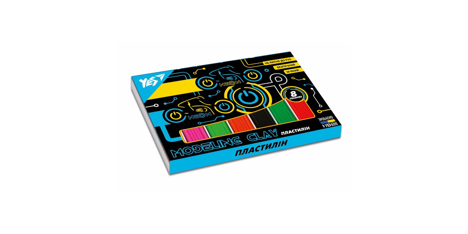 Пластилин YES, 8 цветов 160г 