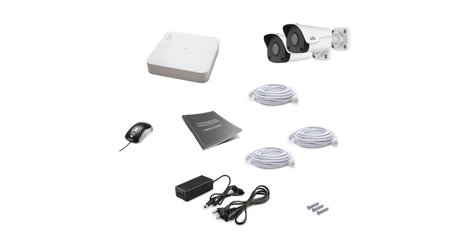 Комплект IP відеоспостереження Uniview 2OUT 2MEGA