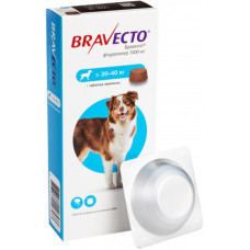 Жувальна таблетка від бліх та кліщів Bravecto для собак вагою від 20 до 40 кг
