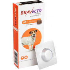 Жувальна таблетка від бліх та кліщів Bravecto для собак вагою від 4,5 до 10 кг