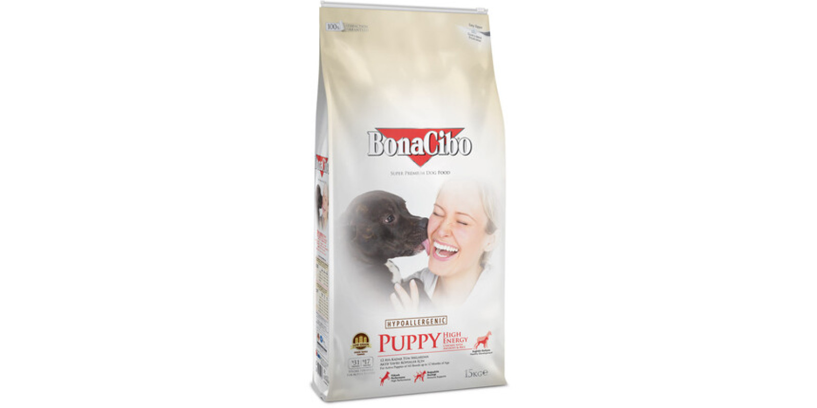 Сухой корм для собак BonaCibo Puppy High Energy Chicken with Anchovy & Rice