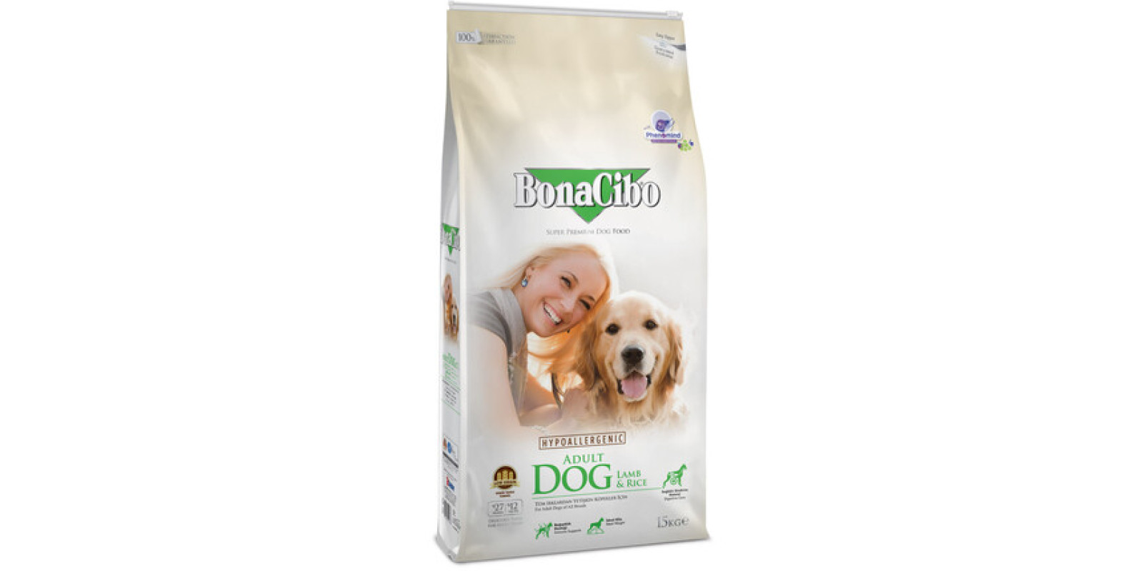 Сухий корм для собак BonaCibo Dog Adult Lamb & Rice (Бонасібо Дог Едалт Ягня з Рисом)