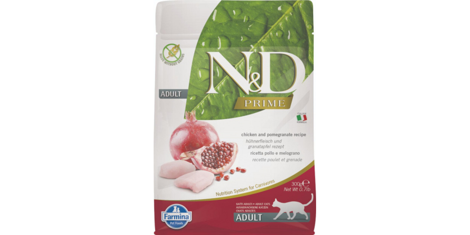 N&D PRIME сухой корм для кошек, с курицей и гранатом, 300г N&D PRIME сухой корм для кошек, с курицей и гранатом, 300г