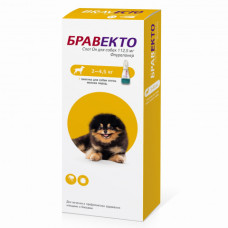 Спот Он капли на холку для собак весом от 2 до 4,5 кг от блох и клещей,1 пипетка