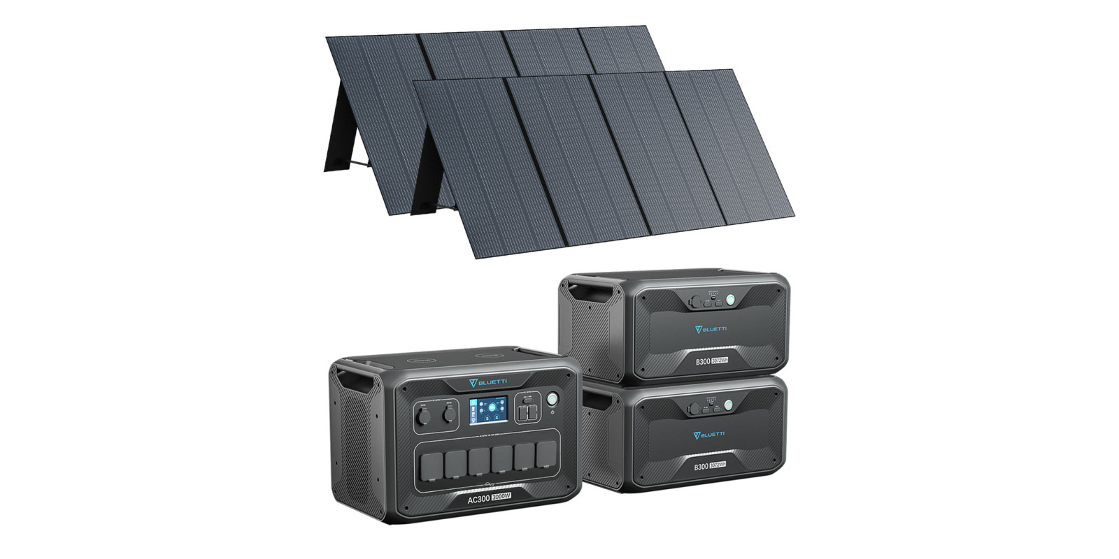 BLUETTI AC300 + 2*B300 + 2*PV350 Solar Generator Kit BLUETTI AC300 + 2*B300 + 2*PV350 Solar Generator Kit