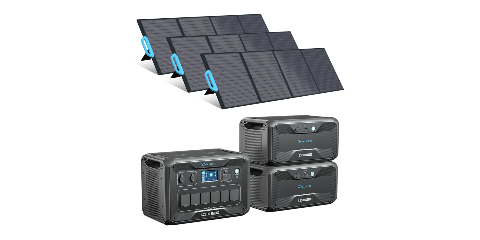 BLUETTI AC300 + 2*B300 + 3*PV200 Solar Generator Kit BLUETTI AC300 + 2*B300 + 3*PV200 Solar Generator Kit