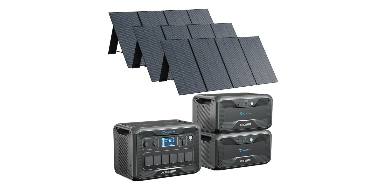 BLUETTI AC300 + 2*B300 + 3*PV350 Solar Generator Kit BLUETTI AC300 + 2*B300 + 3*PV350 Solar Generator Kit