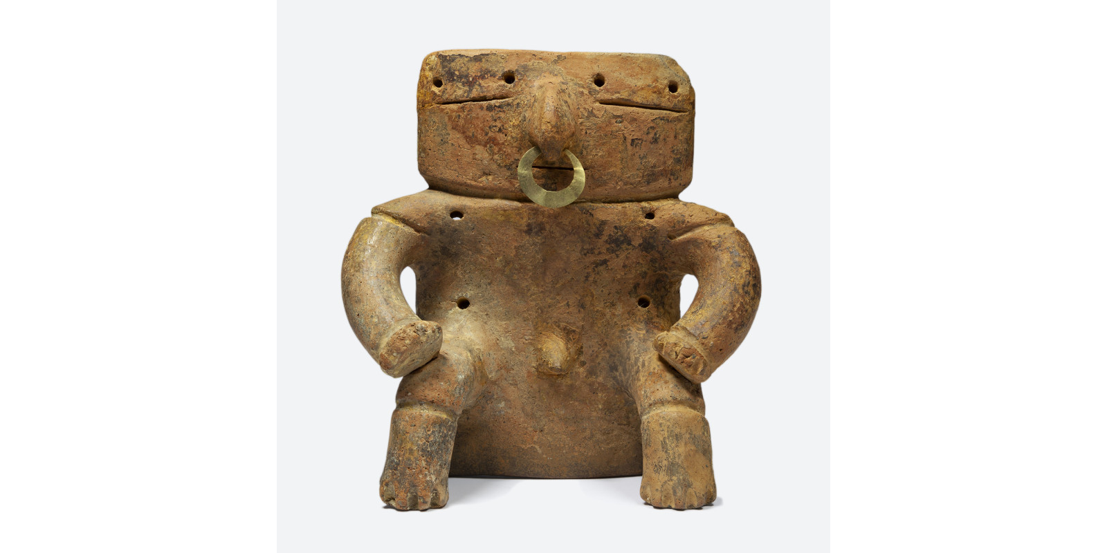 Древняя алтарная антропоморфная фигура, Колумбия, культура кимбая, 1300-1500 гг. н.э.
