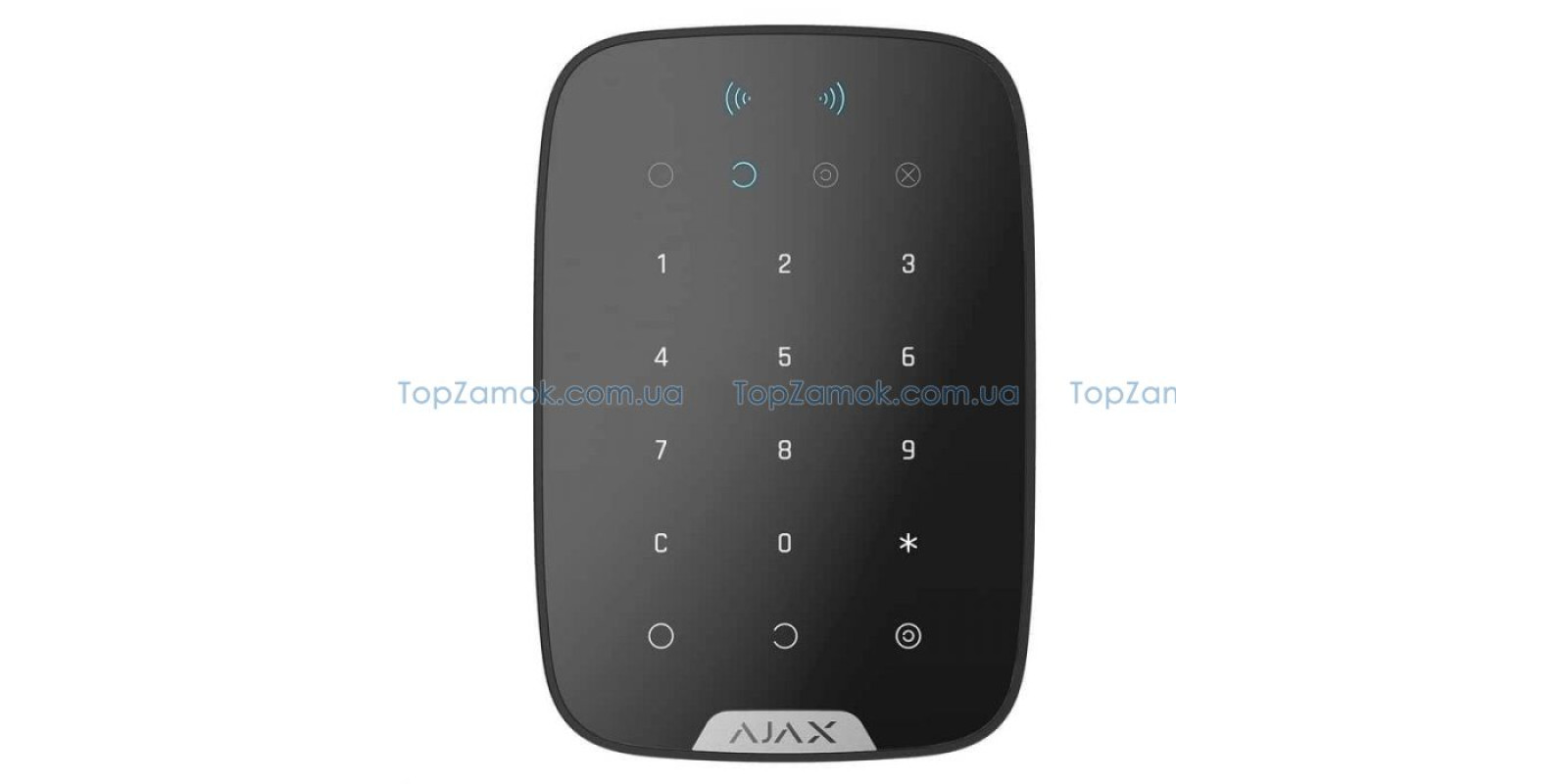 Беспроводная сенсорная клавиатура Ajax KeyPad Plus черный Беспроводная сенсорная клавиатура Ajax KeyPad Plus черный