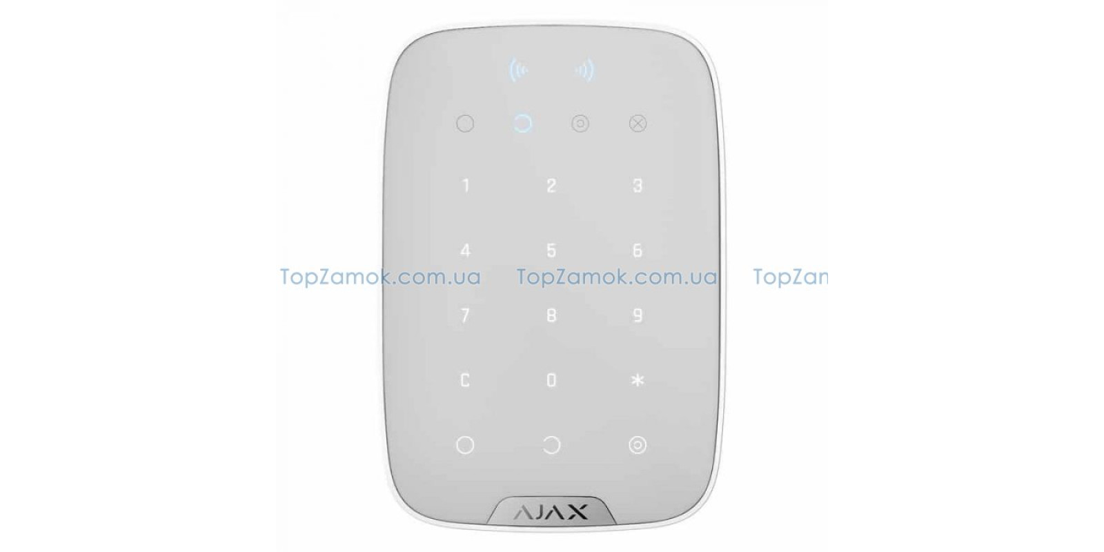 Беспроводная сенсорная клавиатура Ajax KeyPad Plus белый Беспроводная сенсорная клавиатура Ajax KeyPad Plus белый