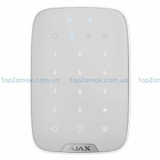 Бездротова сенсорна клавіатура Ajax KeyPad Plus білий Бездротова сенсорна клавіатура Ajax KeyPad Plus білий
