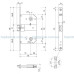  корпус замка agb mediana wc b01019.50.03 латунь замки agb 50267 2