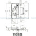  петля дверна карткова abloy 110ss cr полірований хром будинок, квартира, дача 50302 2