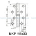  петля дверная карточная abloy 115*33 cr (нкп) матовый хром правая дом, квартира, дача 50295 2