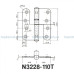 Петля дверная карточная Abloy 3228*110T CR (Н) бронза левая петля дверная карточная abloy 3228*110t cr (н) бронза левая дом, квартира, дача 50298 2