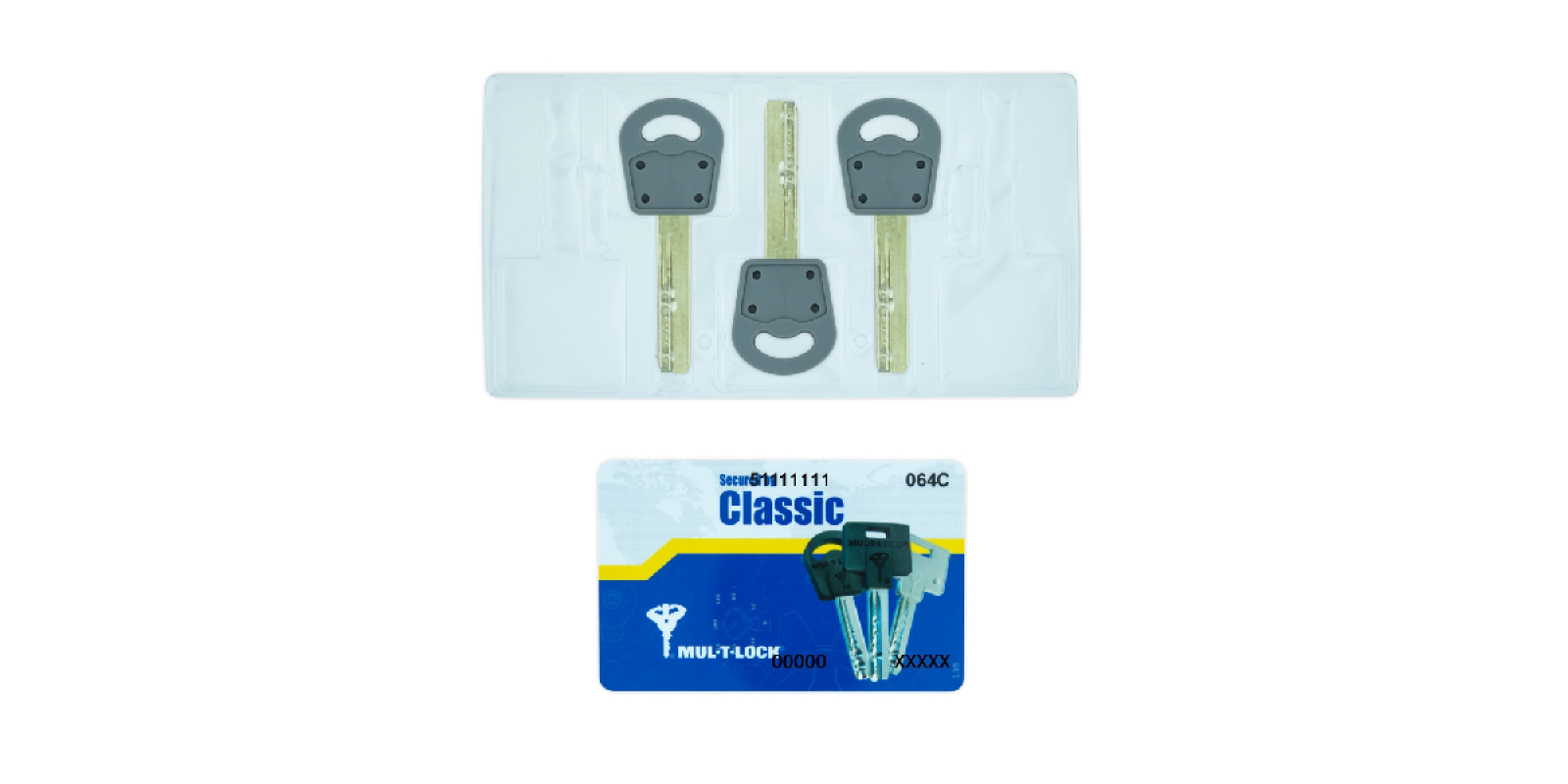 Перекодировочный комплект MUL-T-LOCK Classic (3 ключа) Перекодировочный комплект MUL-T-LOCK Classic (3 ключа)