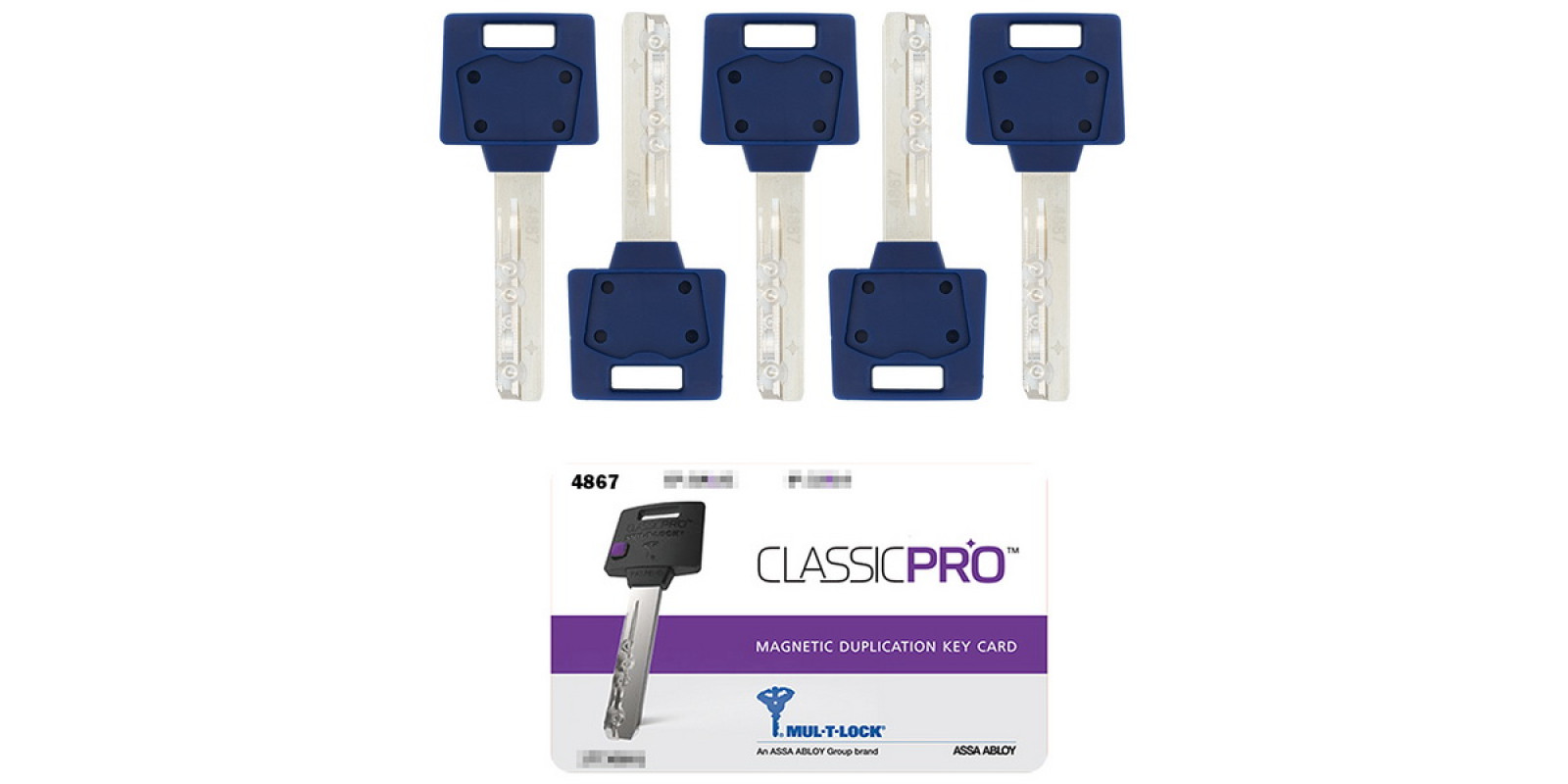 Перекодировочный комплект MUL-T-LOCK ClassicPro (5 ключа)