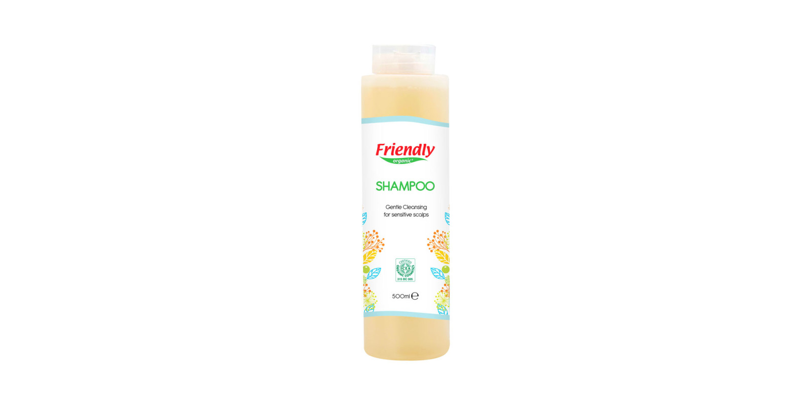 Шампунь для чувствительной кожи головы FRIENDLY ORGANIC, 500 мл
