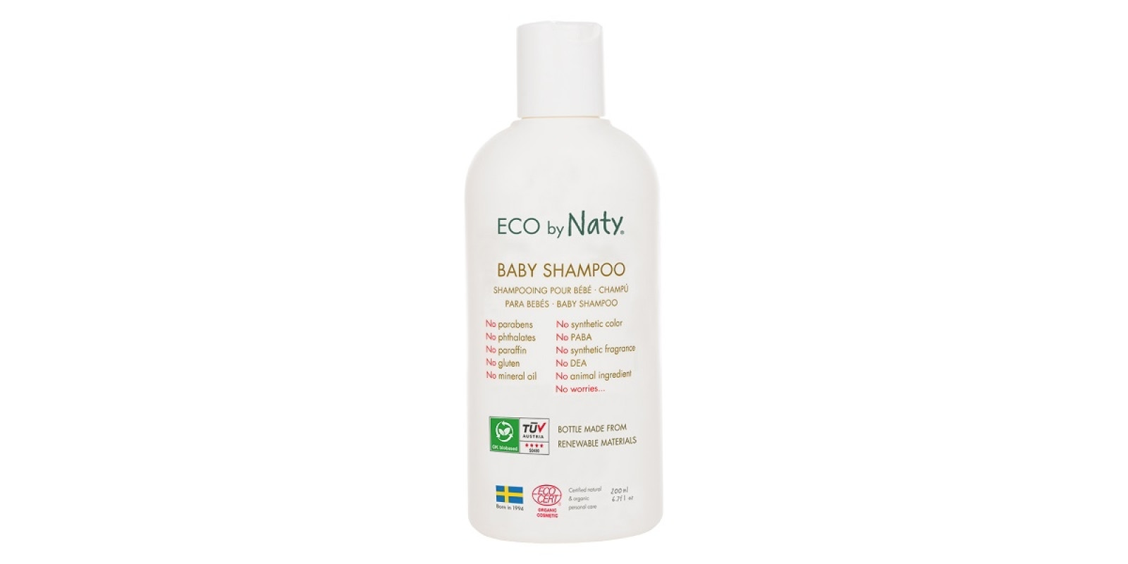 Дитячий шампунь для волосся ECO BY NATY 200 мл