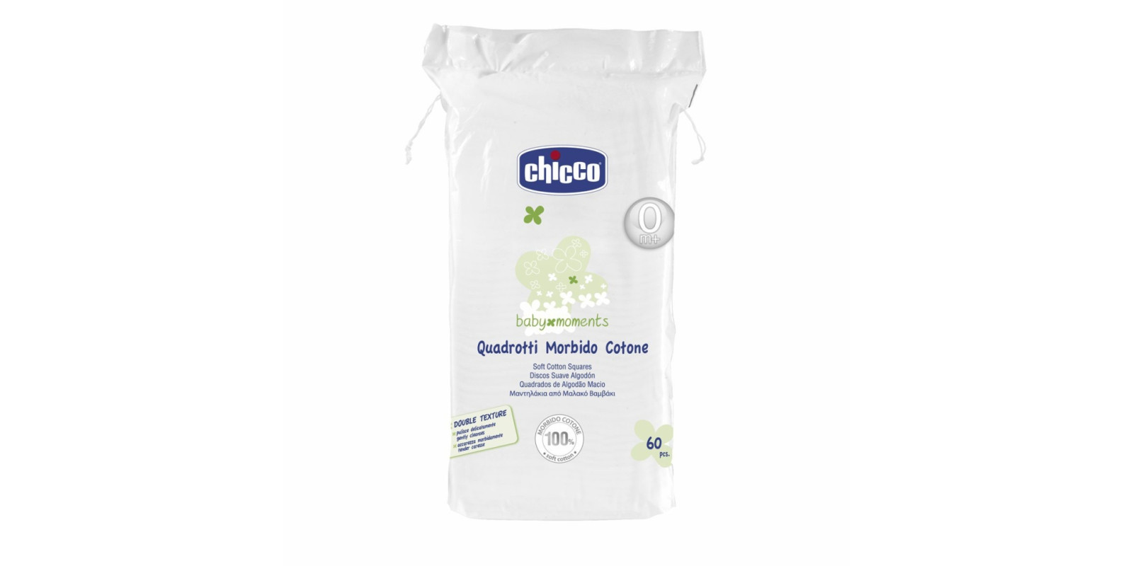 Хлопковые салфетки Chicco Baby Moments 60 шт