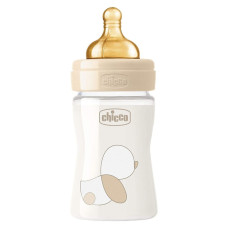  стеклянная бутылочка chicco original touch с латексной соской, от 0 месяцев, медленный поток дом, квартира, дача 52513 1