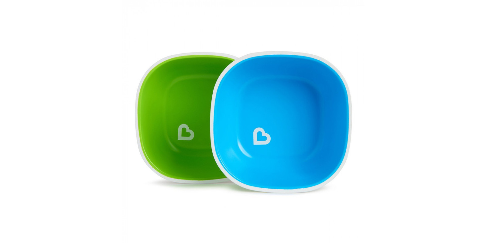 Набор: тарелки Munchkin Splash Bowls, 2 шт (Green&Blue)