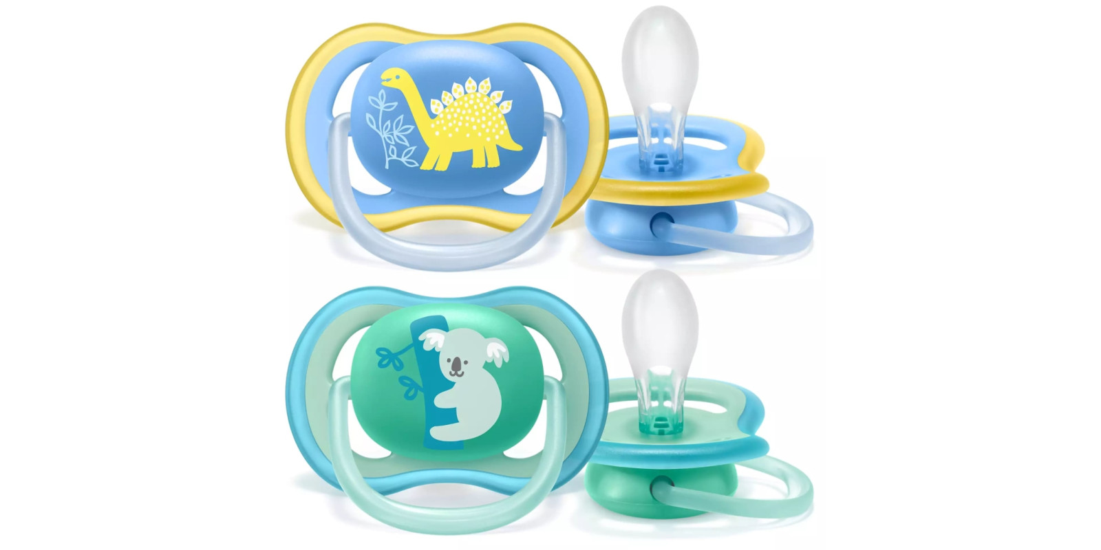 Пустышка AVENT Ultra-Air, 18+ мес, 2 шт (синяя / бирюзовая)
