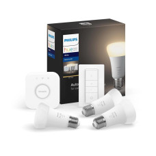 Стартовий комплект Philips Hue White (Bridge, Dimmer, лампа E27 3шт)