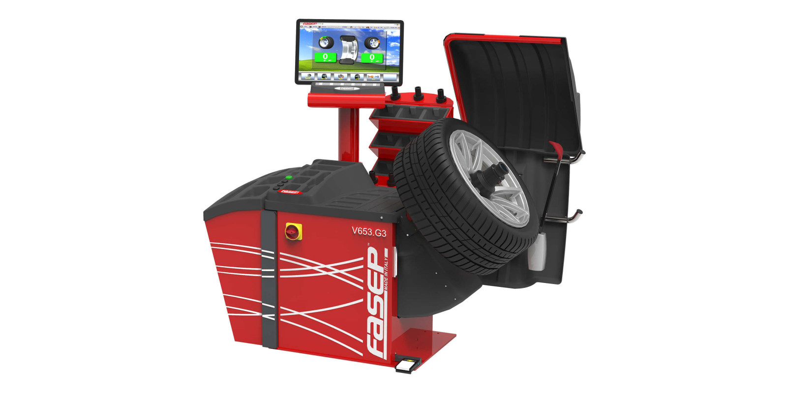 Професійний балансувальний верстат 3D Fasep V653 Revolution з унікальною системою Tilt System