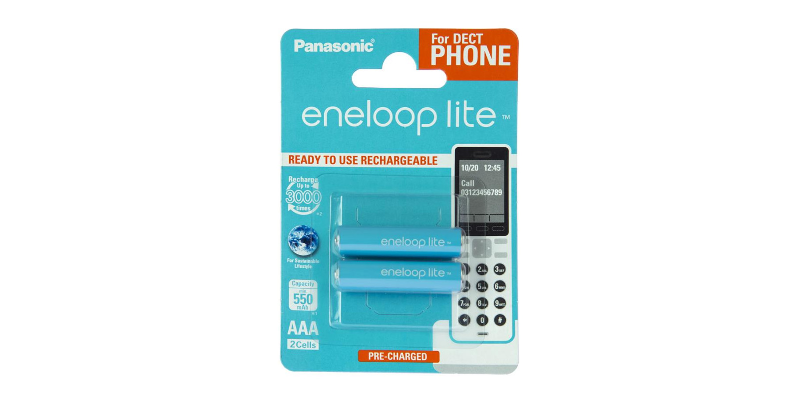Аккумулятор Panasonic Eneloop Lite AAA 550 2BP mAh Ni-MH Dect Series