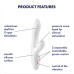  satisfyer pro g-spot rabbit - вибратор-кролик с вакуумной стимуляцией клитора, 11х3,5 см (белый) хобби, отдых и досуг 13286 3