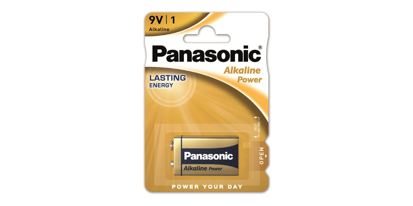 Батарейка Panasonic ALKALINE POWER лужна 6LF22(6LR61, MN1604, MX1604) блістер, 1 шт.