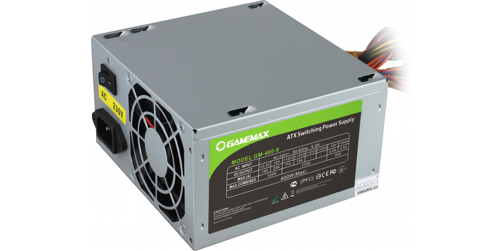 Блок живлення: GAMEMAX GM-400-8CM ATX 400W