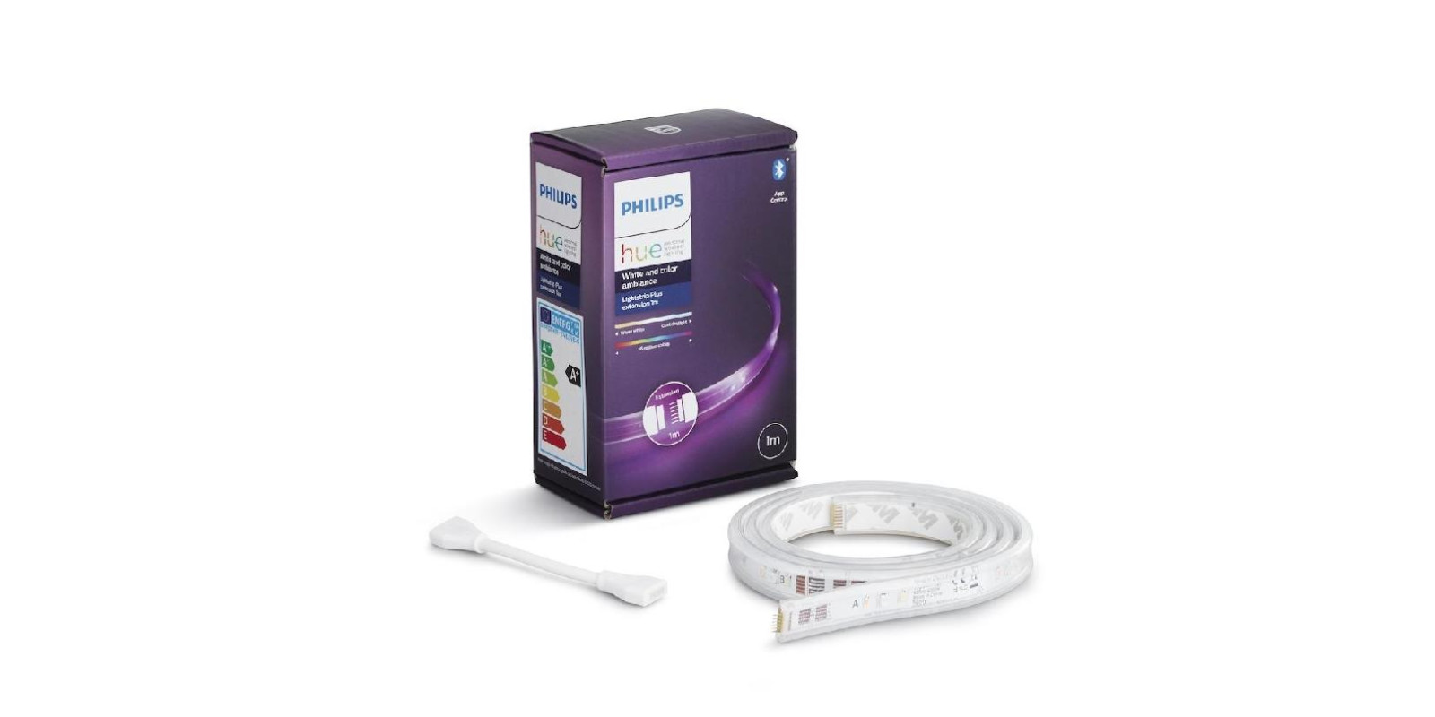 Подовжувач світлодіодної стрічки Philips Hue Plus, 0.5W(20Вт), 2000K-6500K, Color, Bluetooth, 1м
