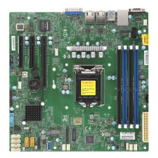 Supermicro MBD-X11SCL-F Intel C242, mATX, 1xCPU LGA 1151, 4x DDR4-2666 ECC UDIMMs, 6*SATA 3, M.2, 2x1GbE LAN (i210), 5xUSB 3.0, 6xUSB 2.0, VGA, COM, 2xSuperDOM, IPMI 2.0