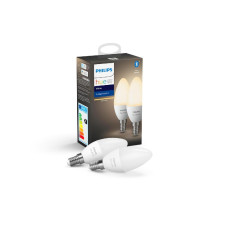 Комплект ламп Philips Hue E14, 5.5W(40Вт), 2700K, White, Bluetooth, димована, 2шт