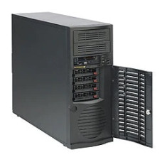Supermicro CSE-733TQ-665B Mid-Tower, 4xSAS/SATA hot-swap drive bays, 2x5.25