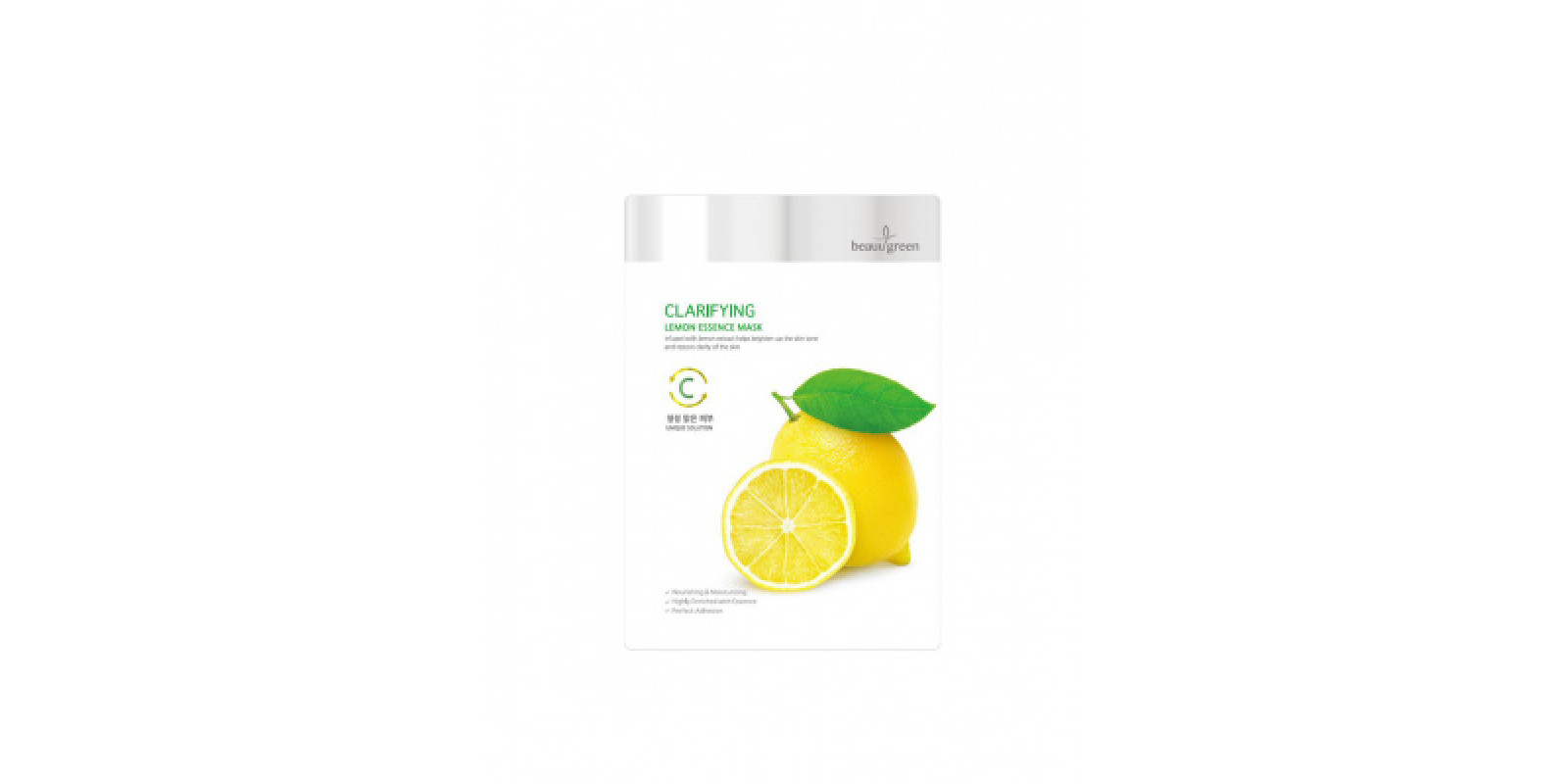 BeauuGreen тканинна маска для обличчя з екстрактом лимона