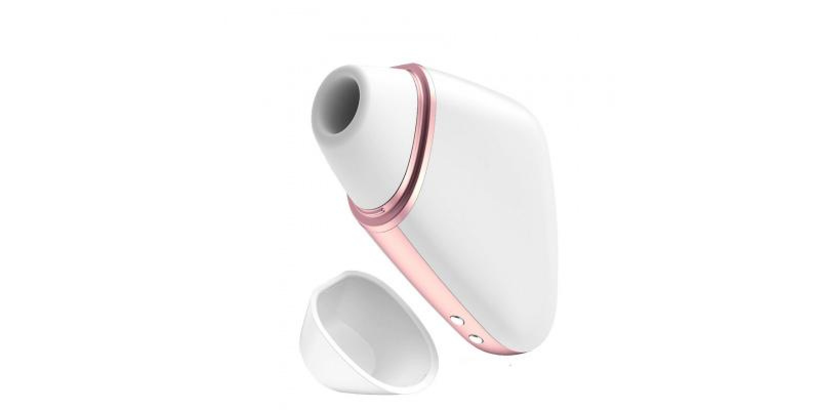 Satisfyer Love Triangle вакуумний кліторальний стимулятор з вібрацією, 14.5х5.6 см (білий)