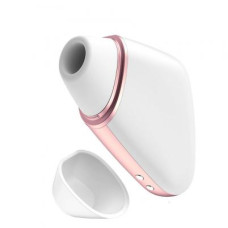 Satisfyer Love Triangle вакуумный клиторальный стимулятор с вибрацией, 14.5х5.6 см (белый)