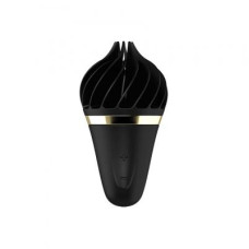 Satisfyer Layons Sweet Treat - стимулятор для клитора с вращающимися лепестками, 10х4 см (черный с золотом)