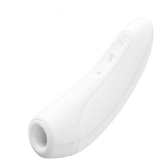 Satisfyer Curvy 1+ - вакуумно-волновой стимулятор с возможностью управления через приложение, 13.5х4.3 см, (белый)